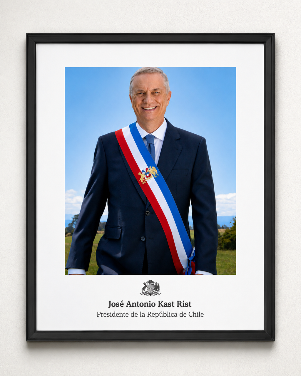 Cuadro Presidencial José Antonio Kast 40x50cm