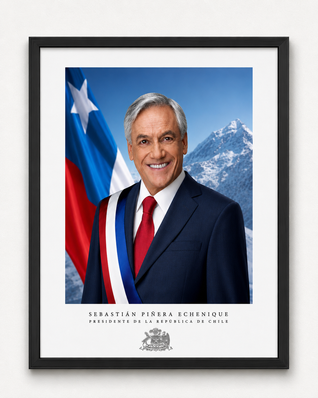 Cuadro Presidencial Sebastián Piñera Echenique 40x50cm